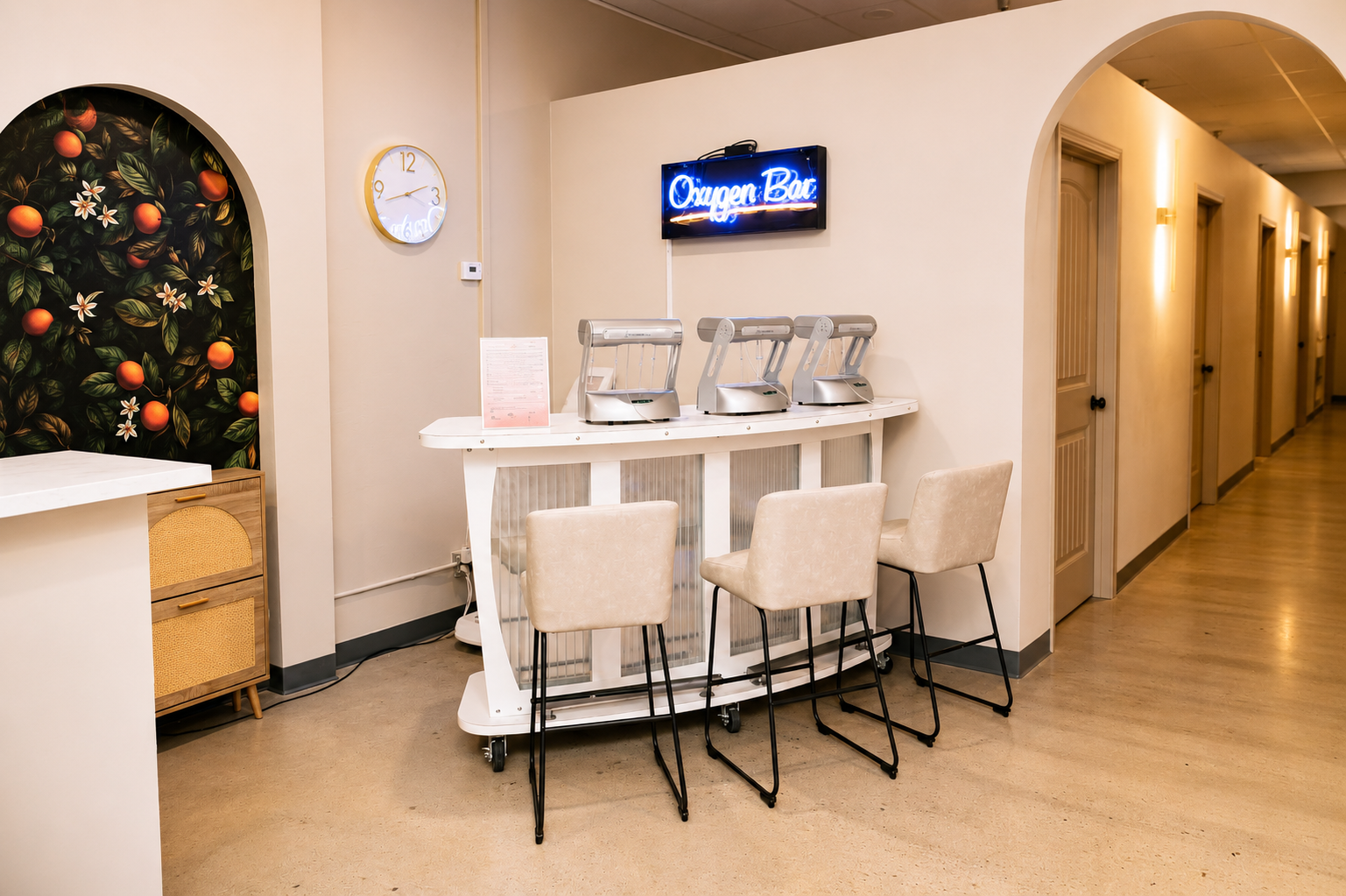 Oxygen Bar at Citrus and Sage Wellness Retreat in Redlands